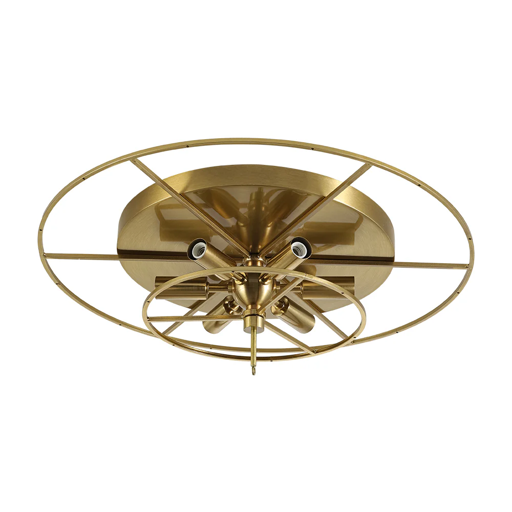 Cluster Ribbed Glass Bubble Round Tiered Semi Flush Chandelier - Image 18