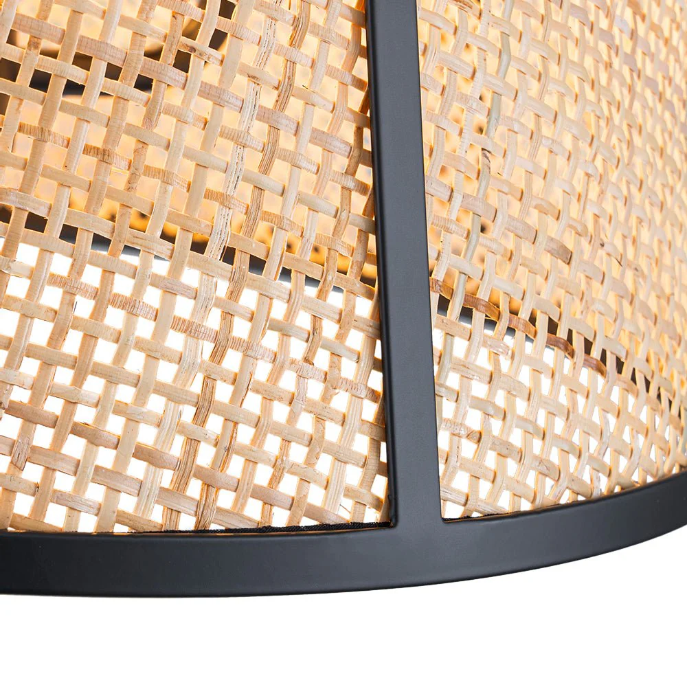 Coastal Woven Rattan Conical Lantern Pendant Light - Image 20