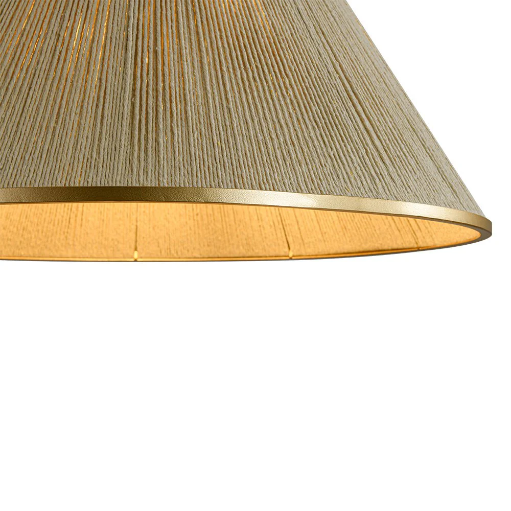 Brass Conical Woven Thread Cage Pendant Light - Image 12