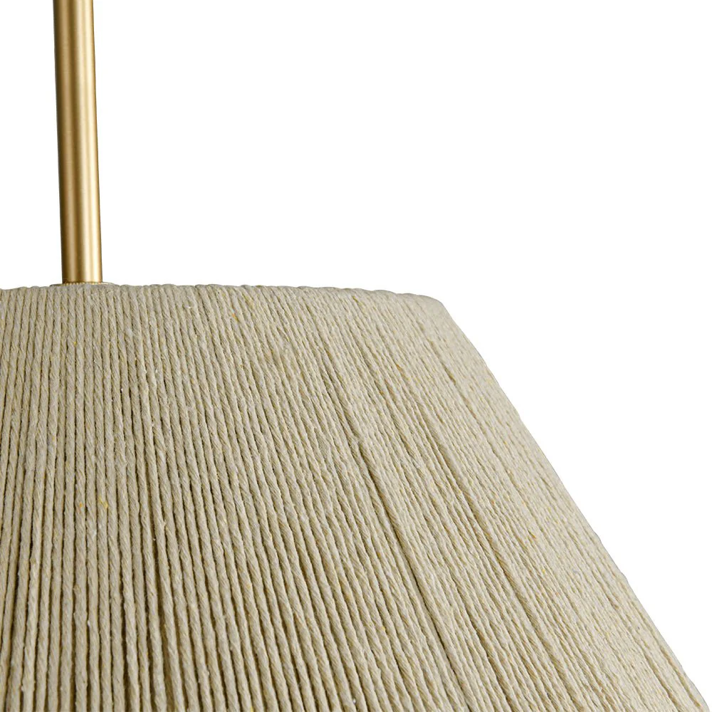 Brass Conical Woven Thread Cage Pendant Light - Image 9