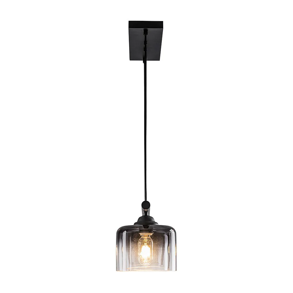 Contemporary 3-Light Gradual Smoked Glass Island Chandelier - Image 12