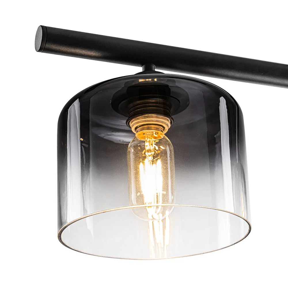 Contemporary 3-Light Gradual Smoked Glass Island Chandelier - Image 13