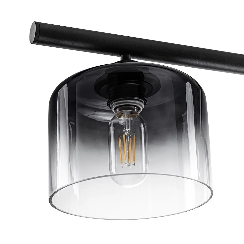 Contemporary 3-Light Gradual Smoked Glass Island Chandelier - Image 14