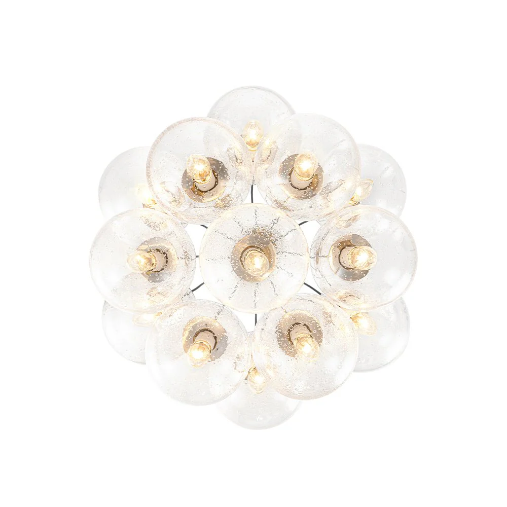 Contemporary Cluster Seeded Glass Globe Bubble Chandelier - Image 11
