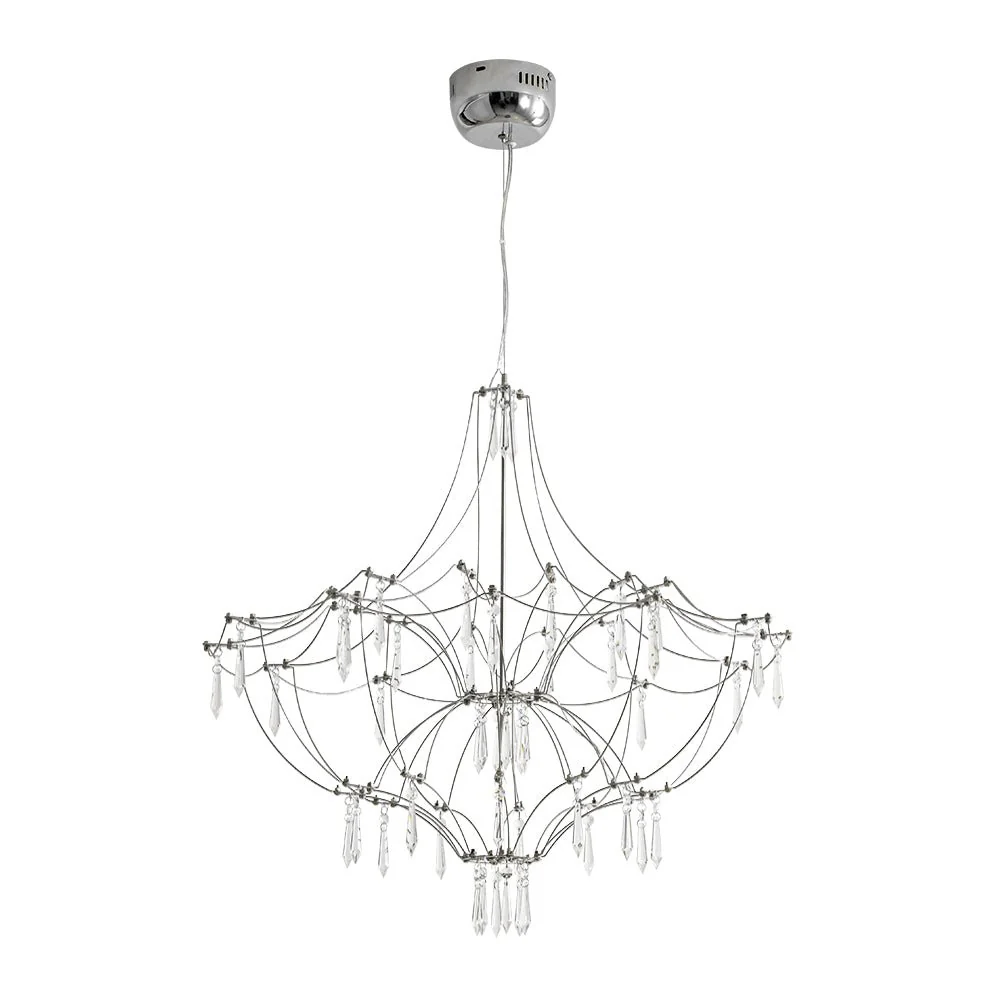 Contemporary Glam Starry Geometric LED Crystal Chandelier - Image 10