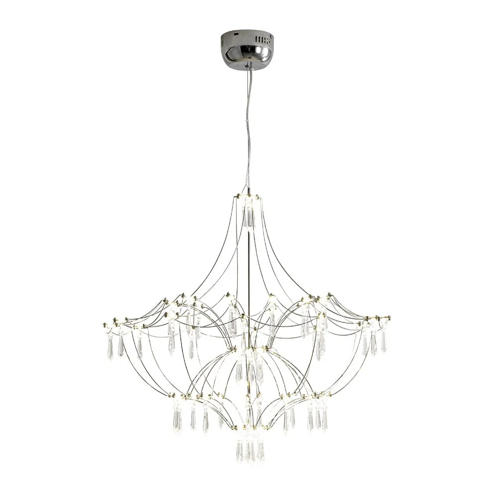 Contemporary Glam Starry Geometric LED Crystal Chandelier - Image 11