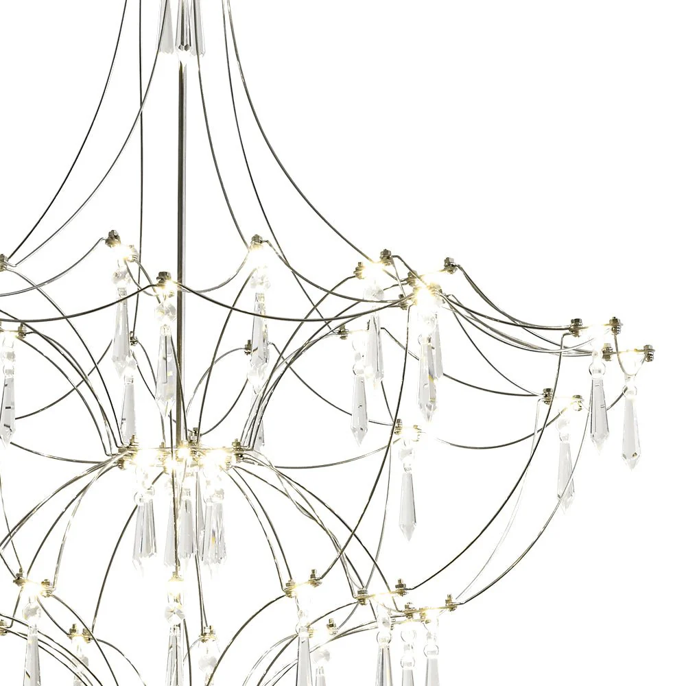 Contemporary Glam Starry Geometric LED Crystal Chandelier - Image 13