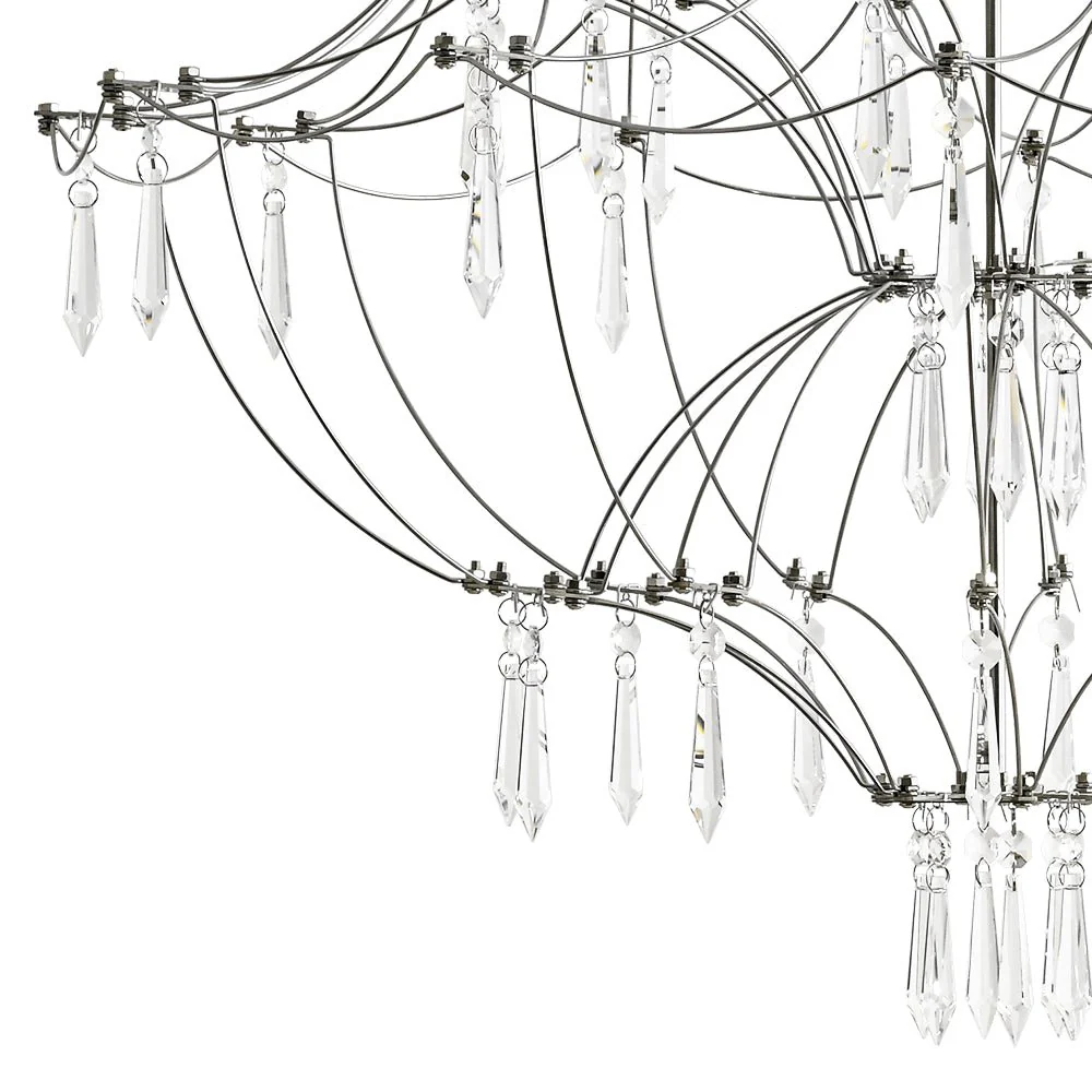 Contemporary Glam Starry Geometric LED Crystal Chandelier - Image 14