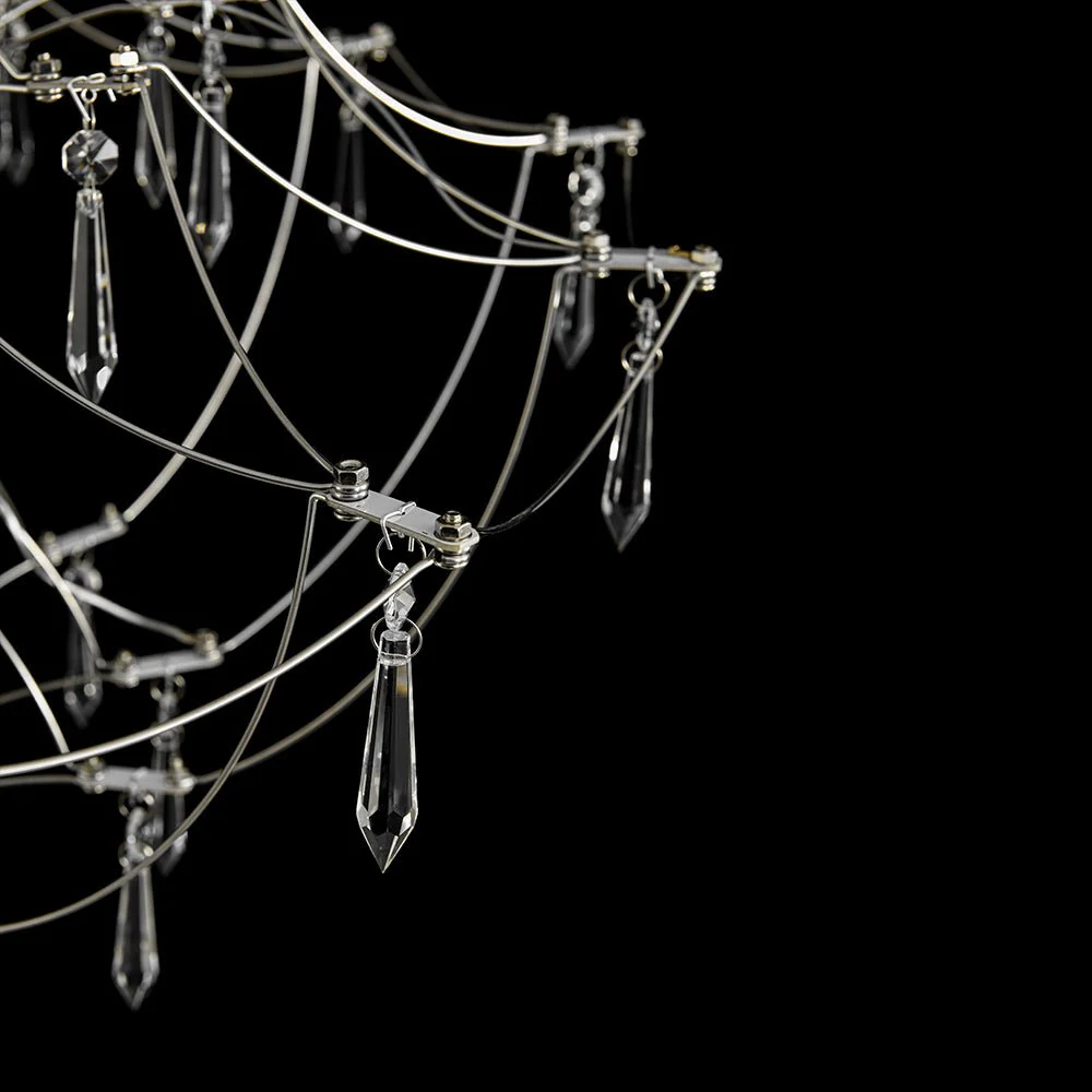 Contemporary Glam Starry Geometric LED Crystal Chandelier - Image 15