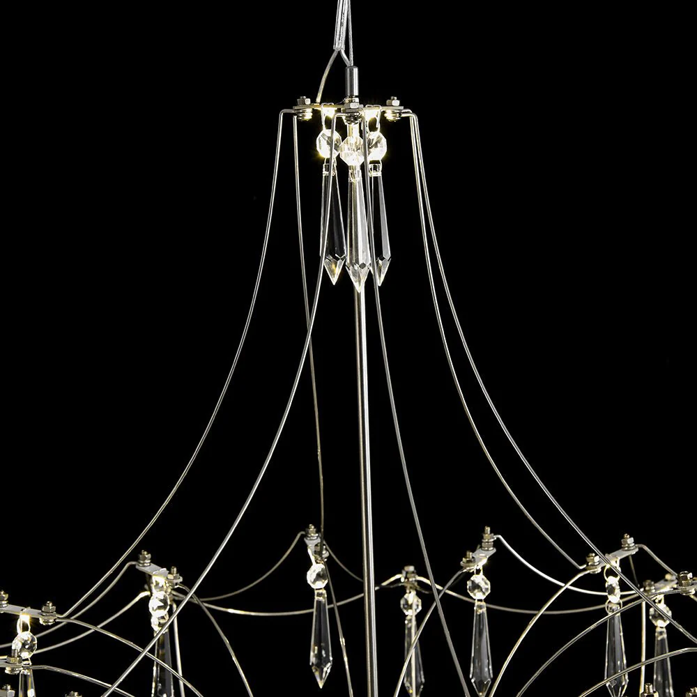 Contemporary Glam Starry Geometric LED Crystal Chandelier - Image 16