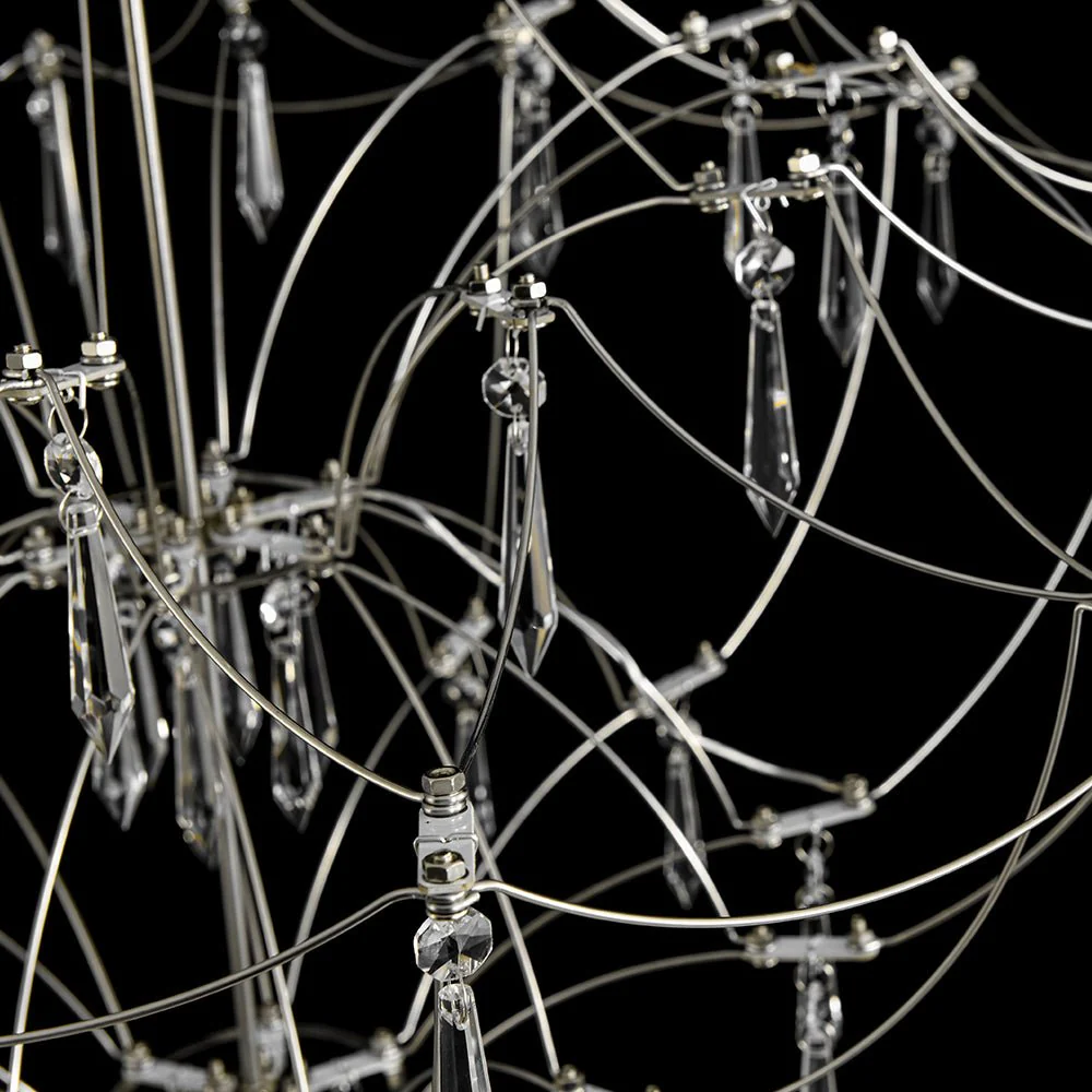 Contemporary Glam Starry Geometric LED Crystal Chandelier - Image 17