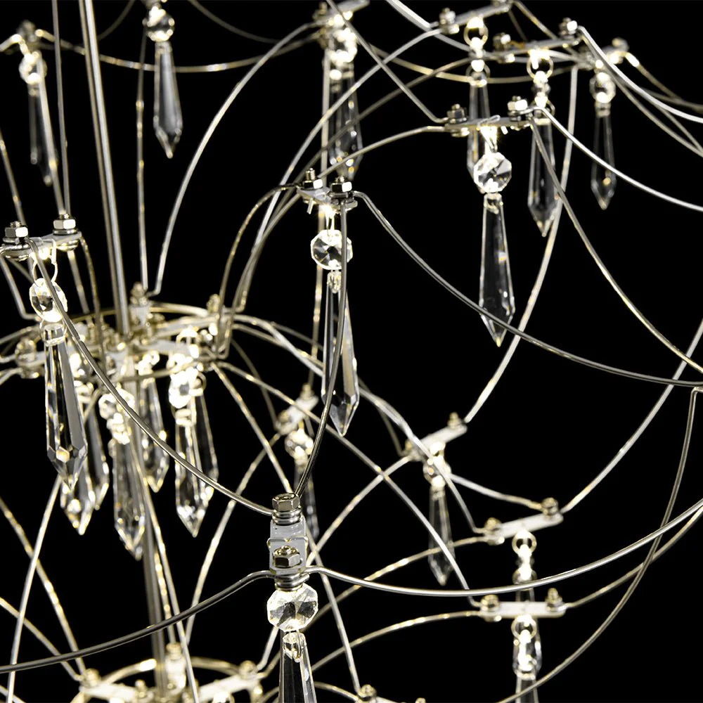 Contemporary Glam Starry Geometric LED Crystal Chandelier - Image 18