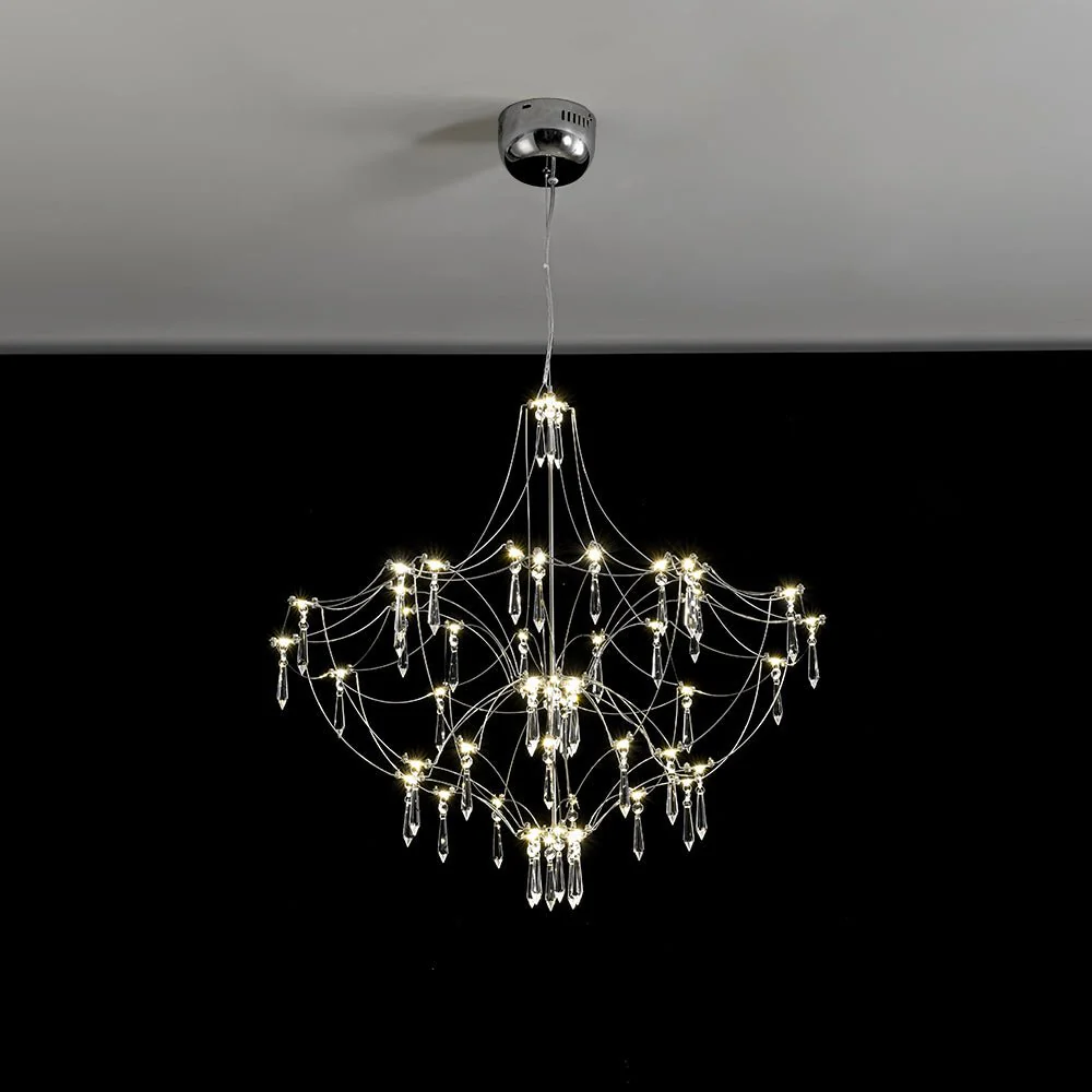 Contemporary Glam Starry Geometric LED Crystal Chandelier - Image 3