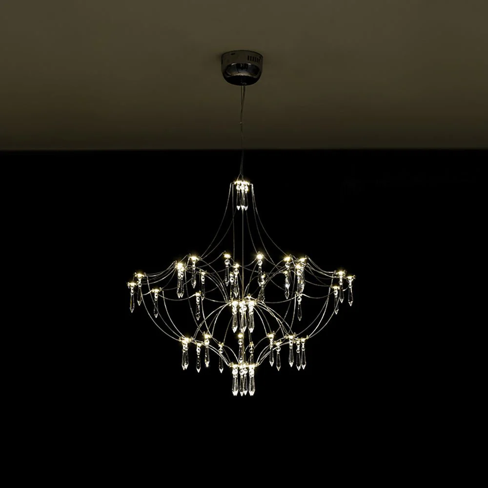 Contemporary Glam Starry Geometric LED Crystal Chandelier - Image 5
