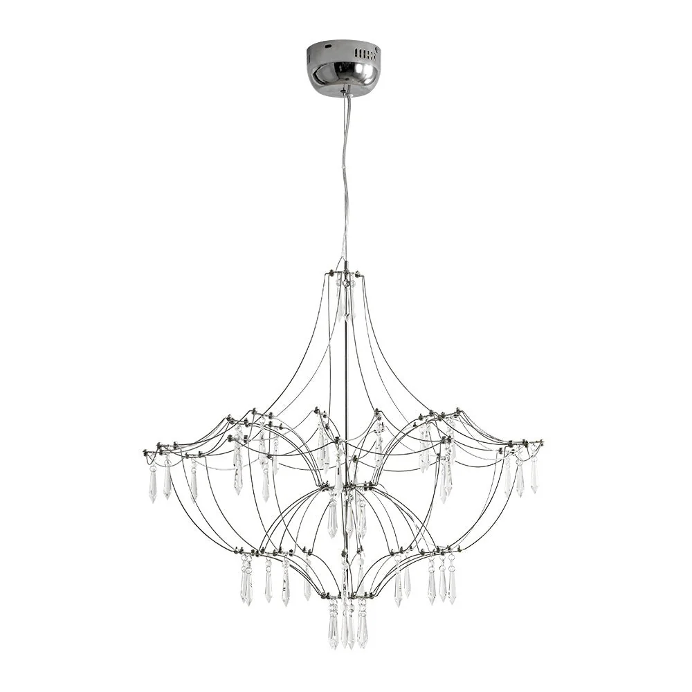 Contemporary Glam Starry Geometric LED Crystal Chandelier - Image 8