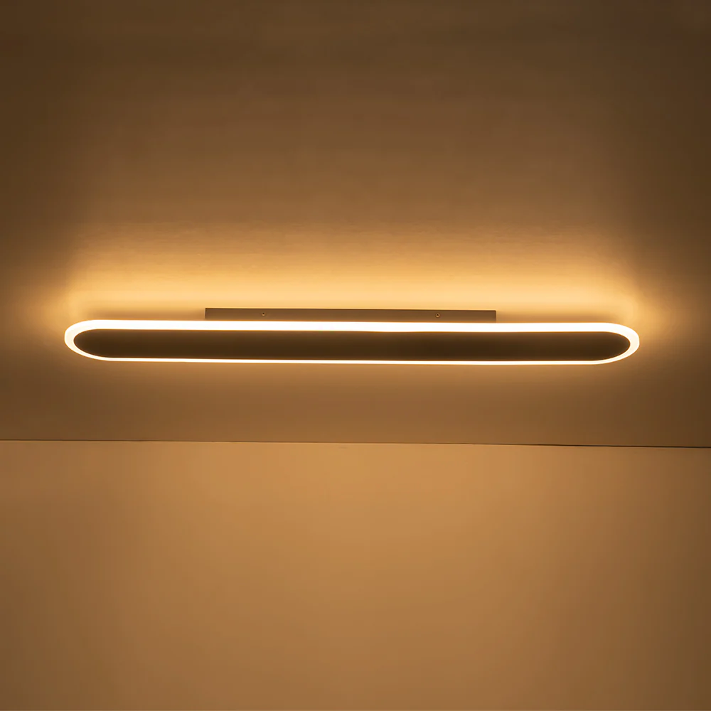 Contemporary Long Oval Warm Dimmable LED Ceiling Light - Image 12