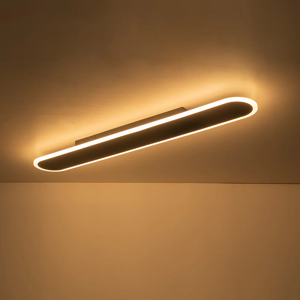 Contemporary Long Oval Warm Dimmable LED Ceiling Light - Image 13
