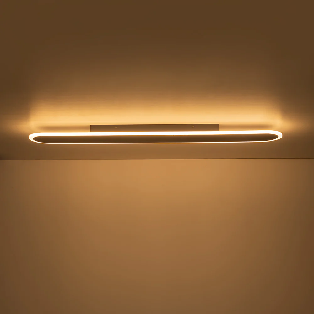 Contemporary Long Oval Warm Dimmable LED Ceiling Light - Image 14