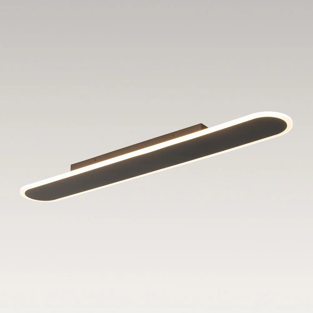 Contemporary Long Oval Warm Dimmable LED Ceiling Light - Image 3