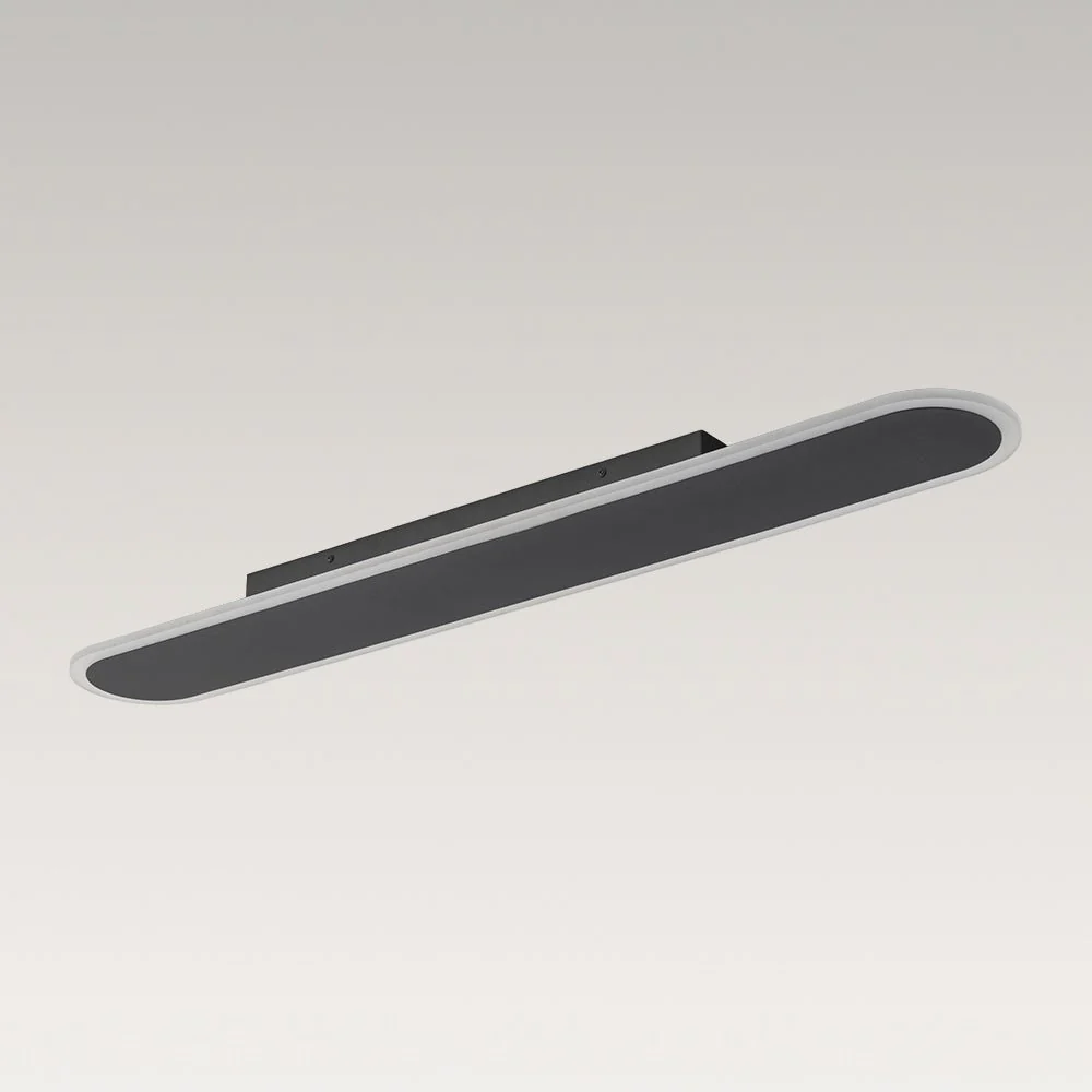 Contemporary Long Oval Warm Dimmable LED Ceiling Light - Image 4