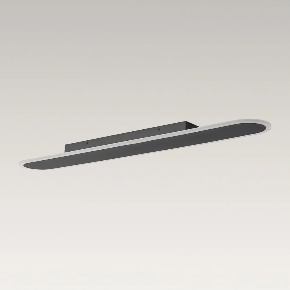 Contemporary Long Oval Warm Dimmable LED Ceiling Light - Image 5