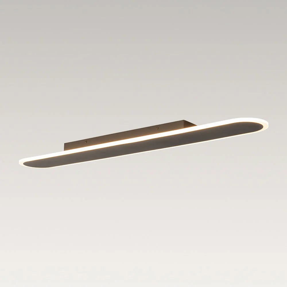 Contemporary Long Oval Warm Dimmable LED Ceiling Light - Image 6