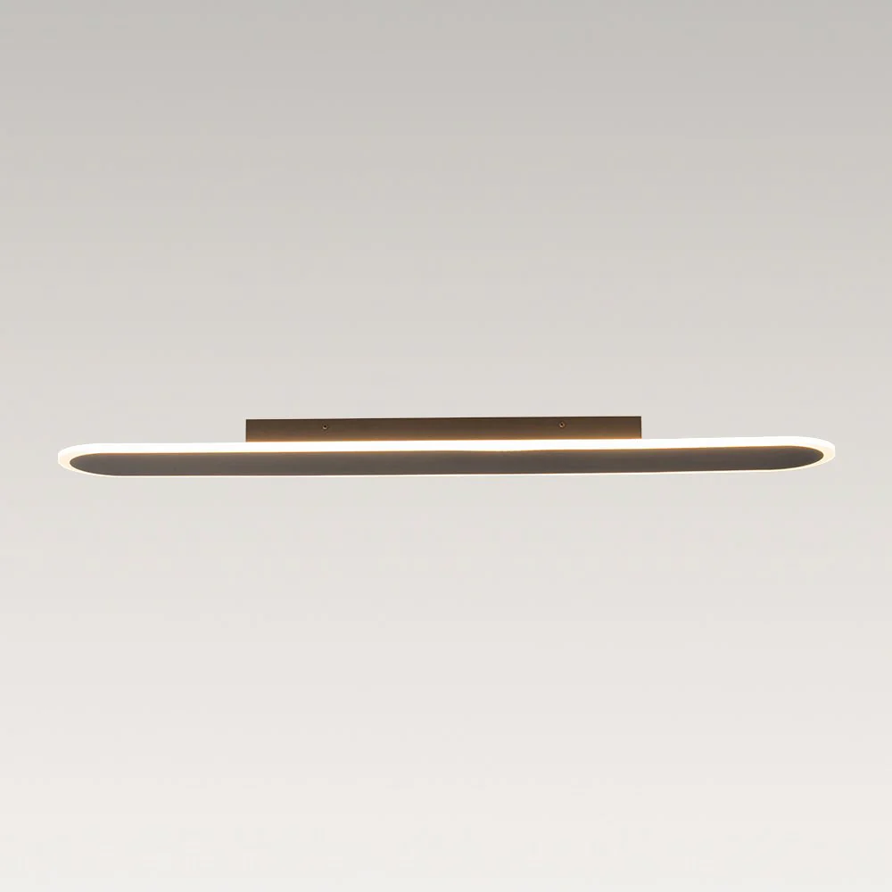 Contemporary Long Oval Warm Dimmable LED Ceiling Light - Image 9