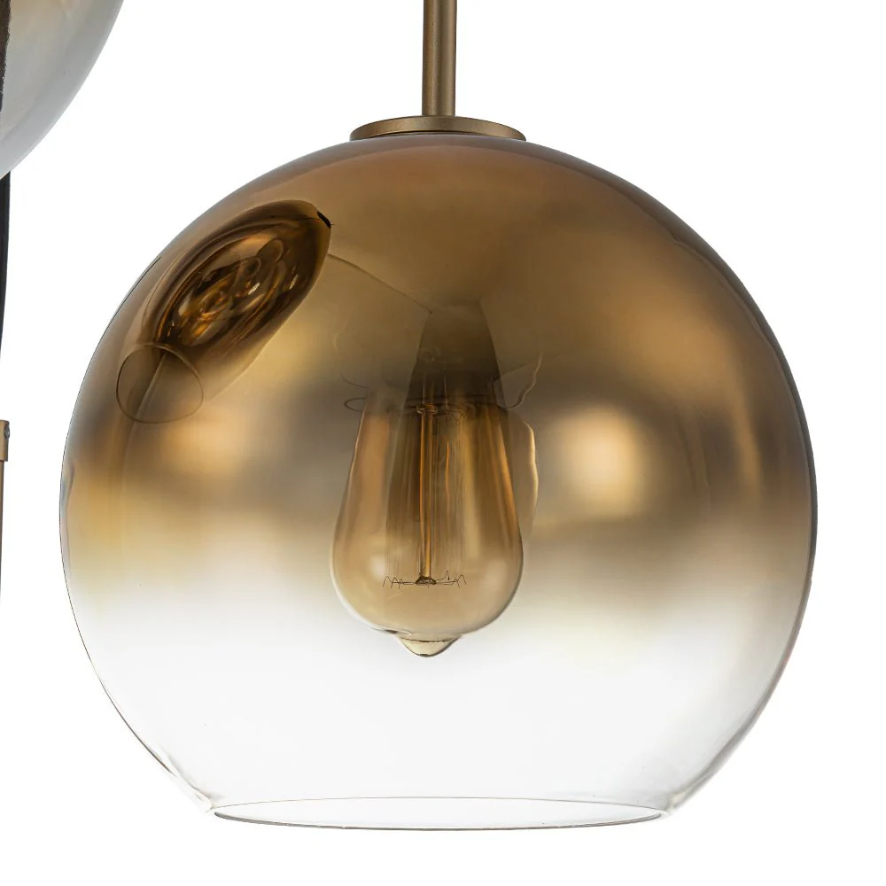 Contemporary Polished Gradual Glass Globe 3-Light Pendant - Image 20