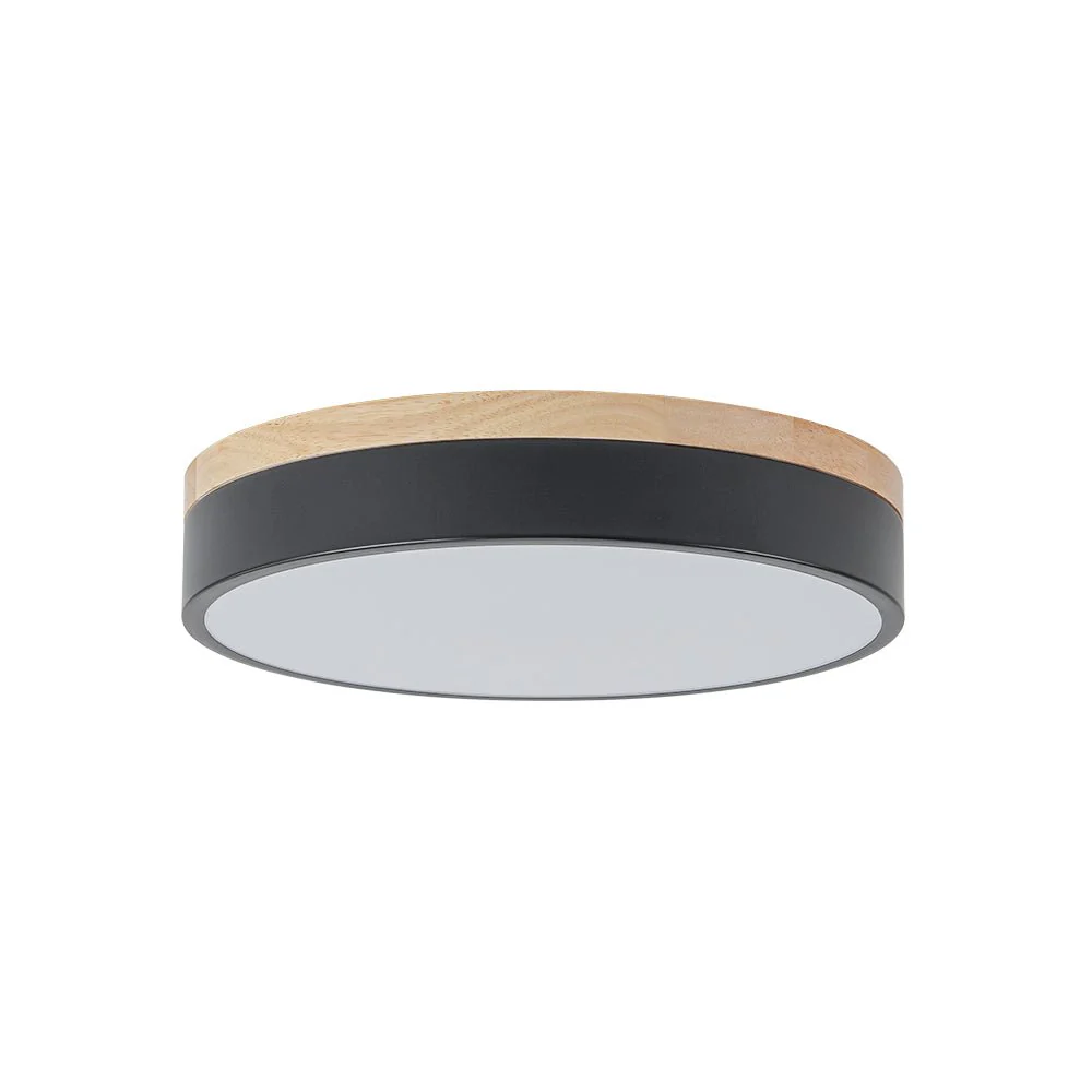 Contemporary Wood Round Dimmable LED Ceiling Light - Image 22