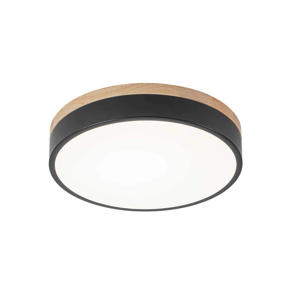 Contemporary Wood Round Dimmable LED Ceiling Light - Image 25