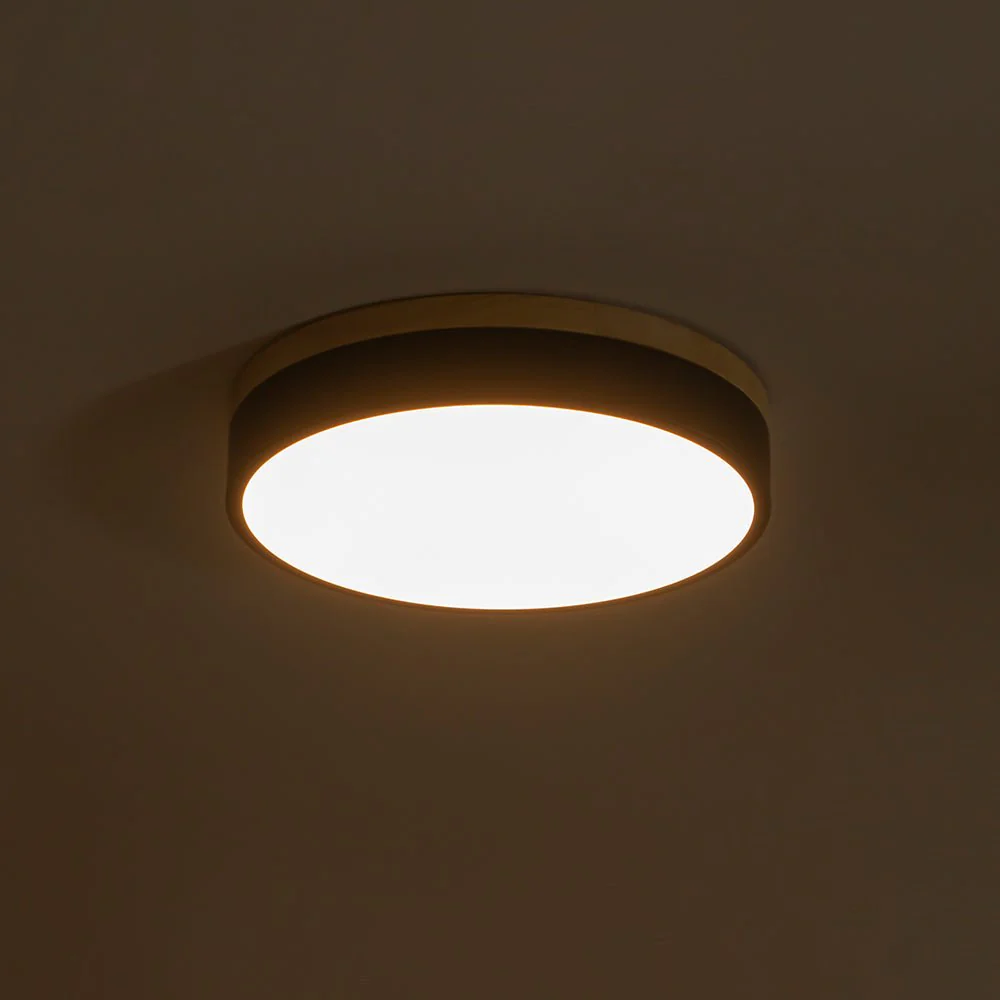 Contemporary Wood Round Dimmable LED Ceiling Light - Image 29
