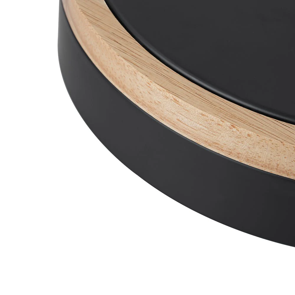 Contemporary Wood Round Dimmable LED Ceiling Light - Image 31