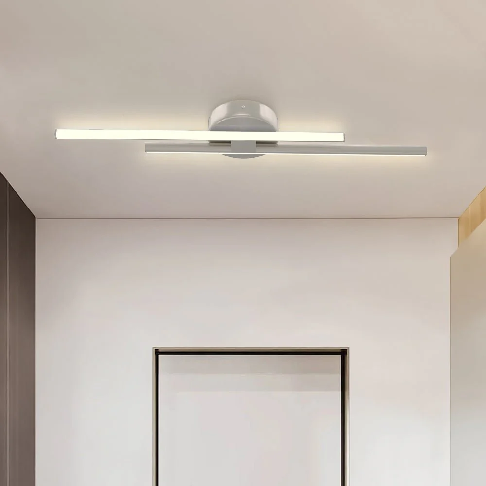 Contemporary Dimmable Linear LED Semi Flush Mount Light - Image 5