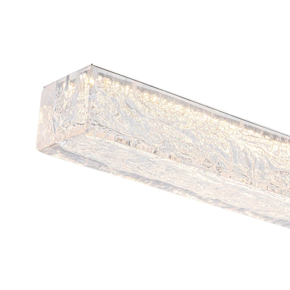 Crystal Resin Art Dimmable LED Linear Island Chandelier - Image 12