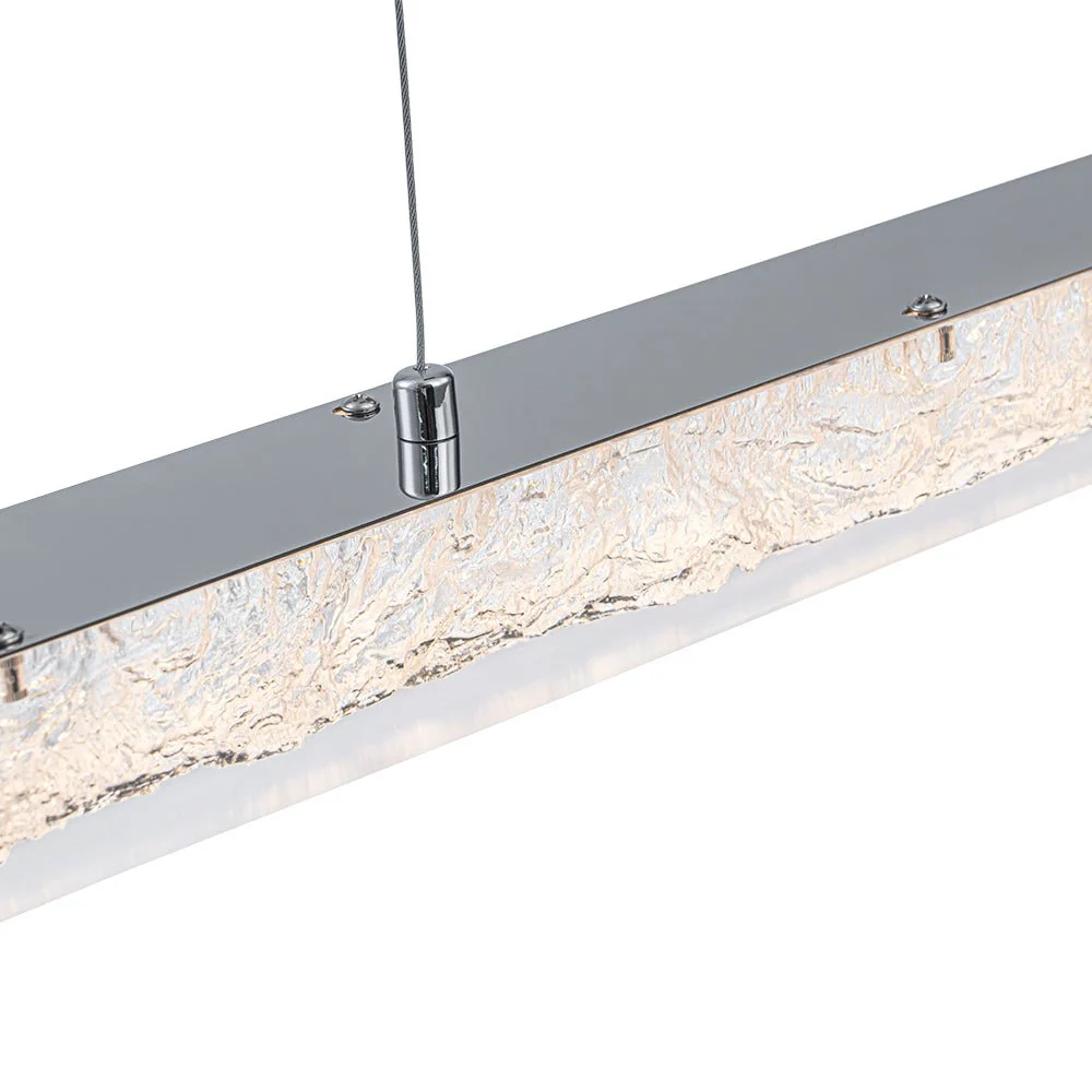 Crystal Resin Art Dimmable LED Linear Island Chandelier - Image 14