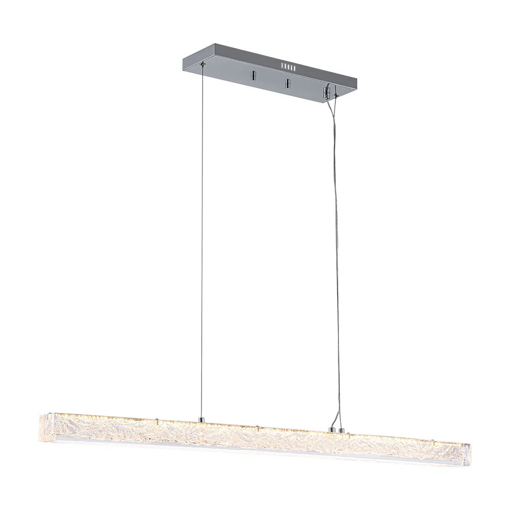 Crystal Resin Art Dimmable LED Linear Island Chandelier - Image 8