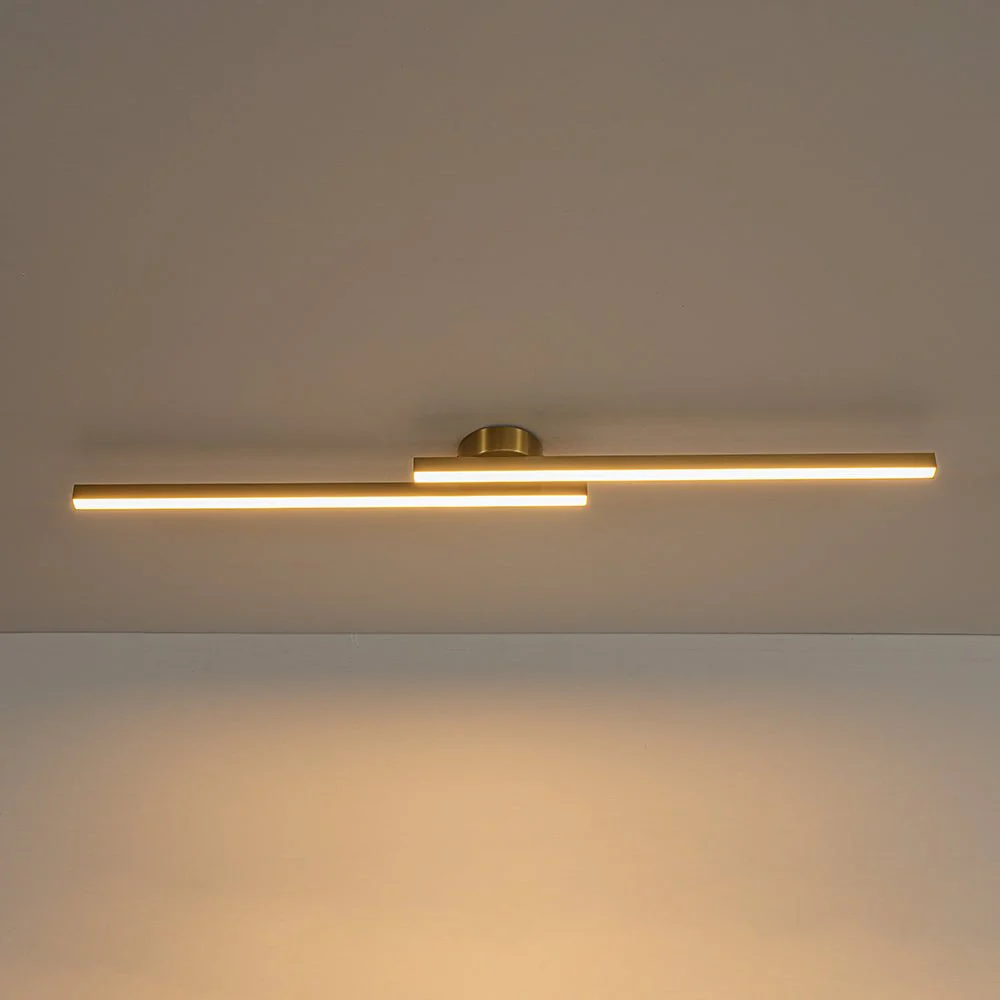 Dimmable 2-Light Long Strip Linear LED Flush Mount - Image 35