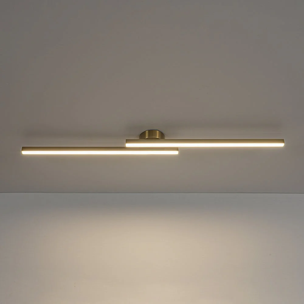 Dimmable 2-Light Long Strip Linear LED Flush Mount - Image 36