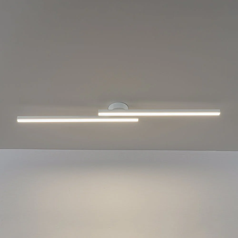 Dimmable 2-Light Long Strip Linear LED Flush Mount - Image 45
