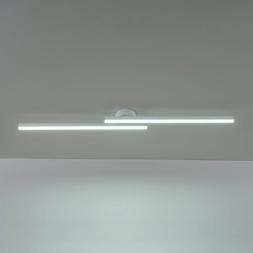Dimmable 2-Light Long Strip Linear LED Flush Mount - Image 46