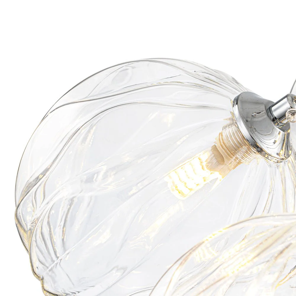 Dimmable Cluster Sculpture Texture Glass Globe Bubble Chandelier - Image 15