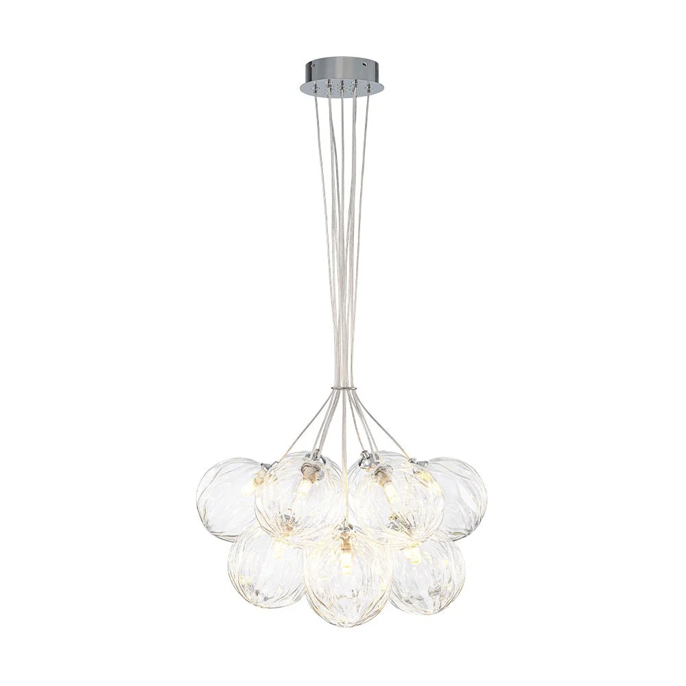 Dimmable Cluster Sculpture Texture Glass Globe Bubble Chandelier - Image 6