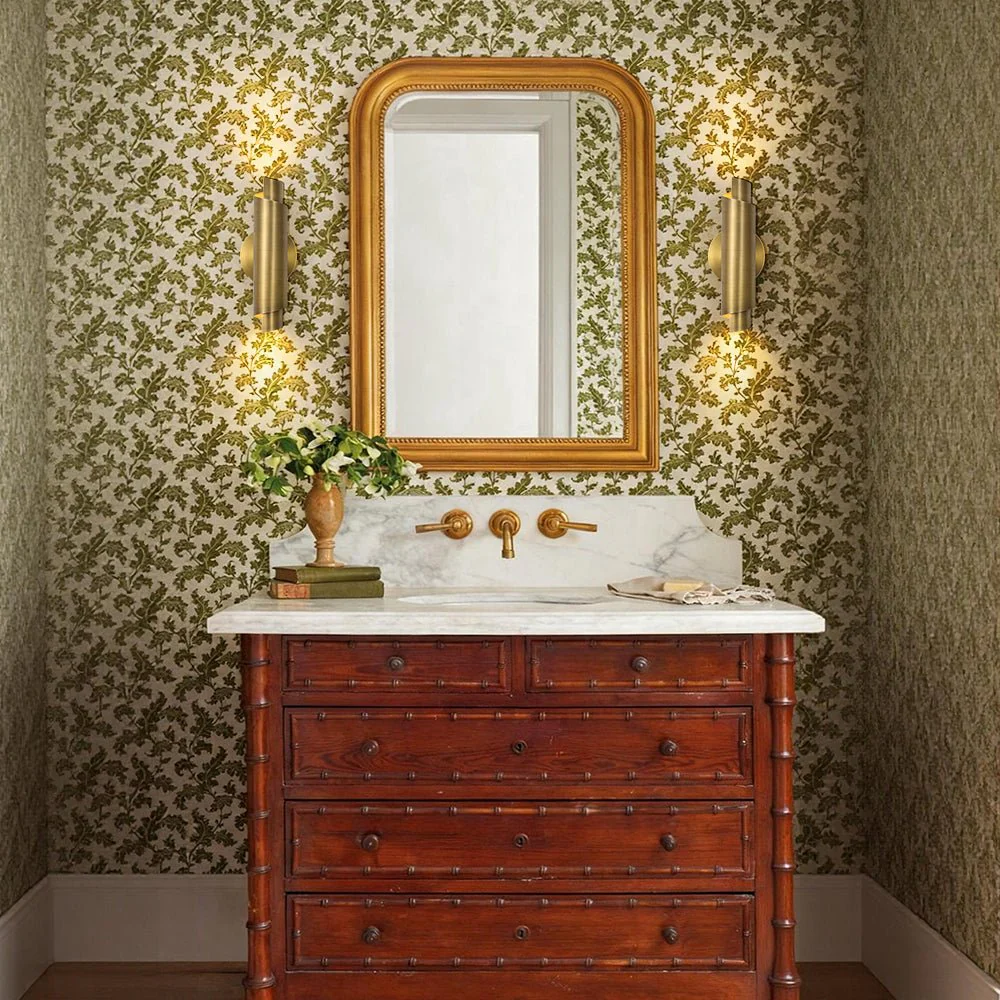 Dimmable LED Aged Brass Up Down Metal Tube Wall Sconce - Image 2