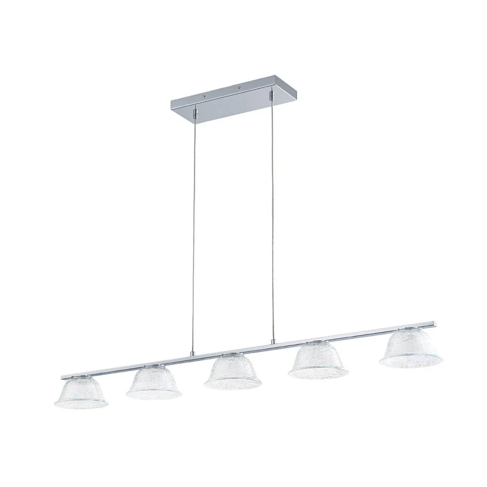 Dimmable LED Iridescent Glass Bell Island Chandelier - Image 10