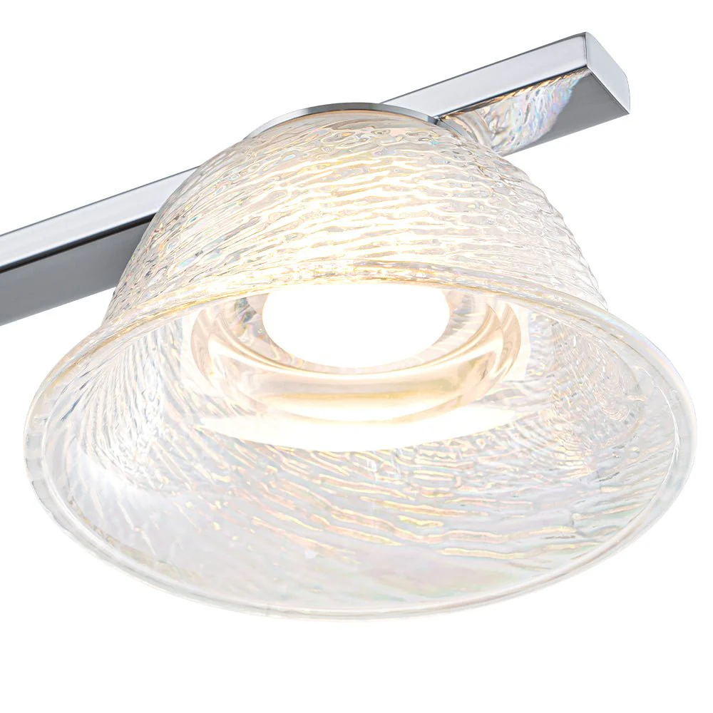 Dimmable LED Iridescent Glass Bell Island Chandelier - Image 15