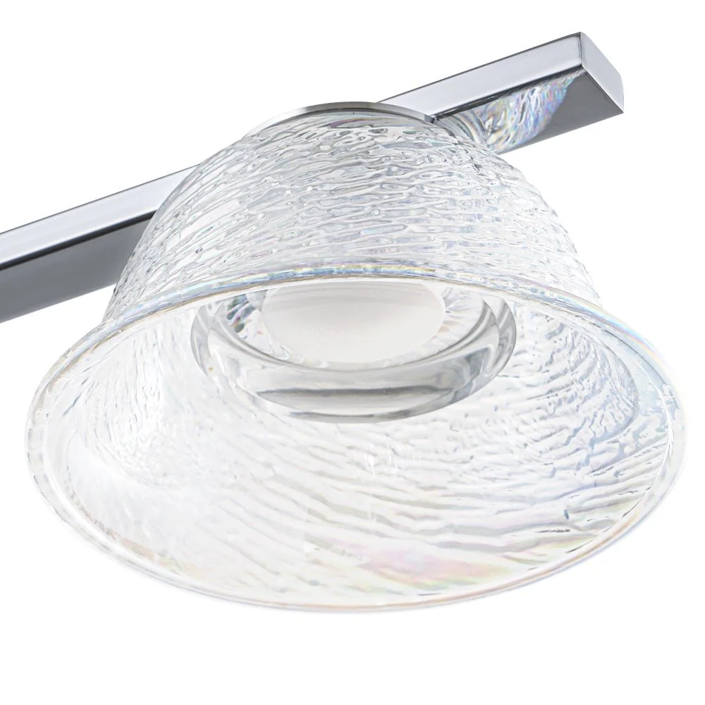 Dimmable LED Iridescent Glass Bell Island Chandelier - Image 16