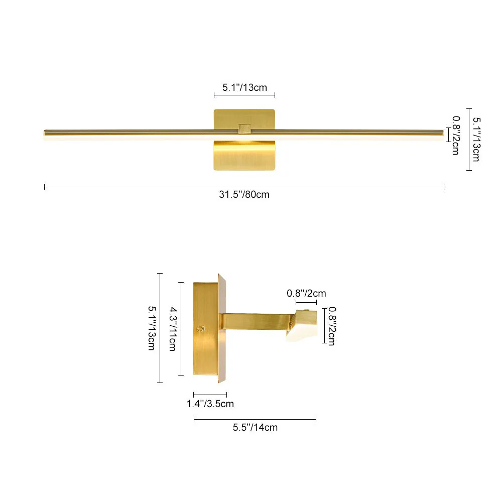Dimmable LED Linear Vanity Wall Sconce Picture Light 3CCT - Image 16