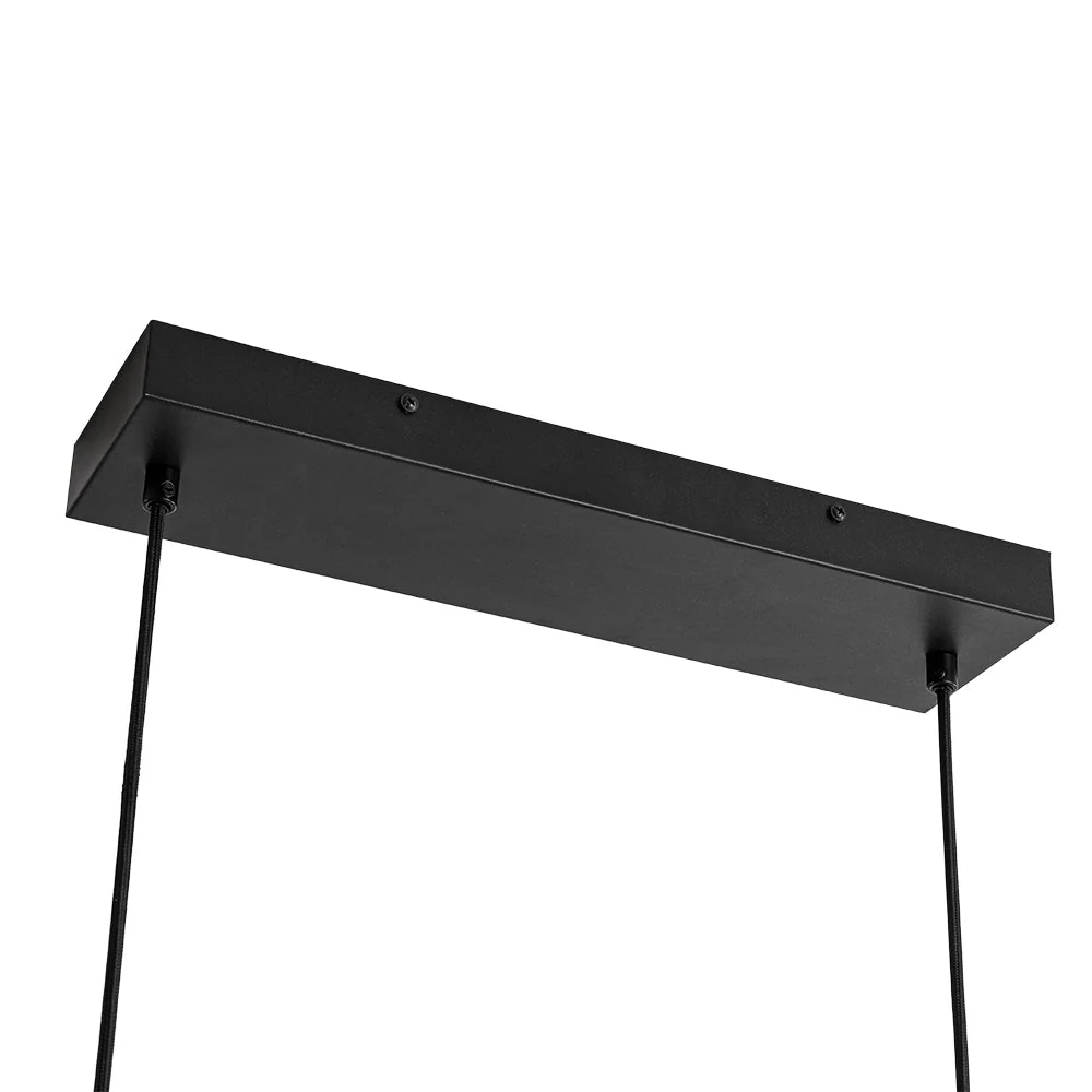 Dimmable LED Ribbed Glass Shade Kitchen Island Chandelier - Image 13