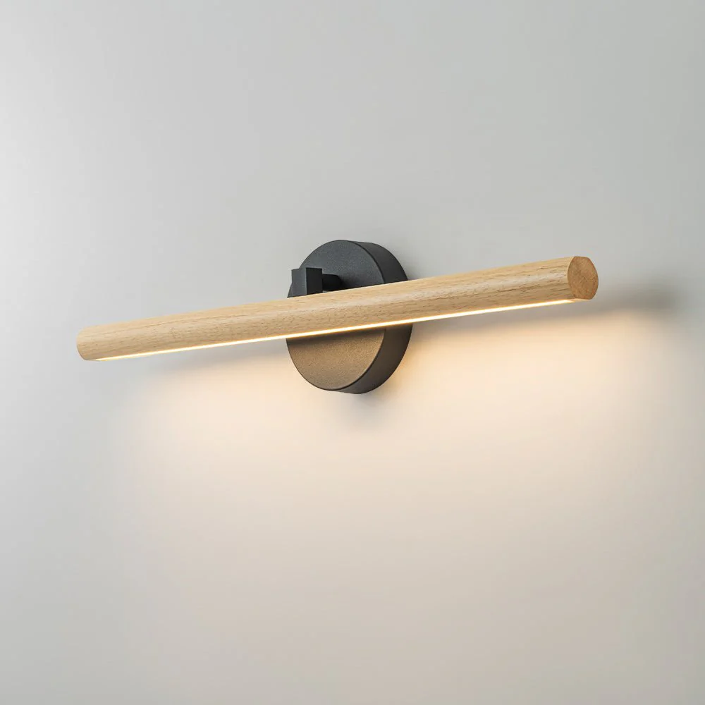 Dimmable LED Rotatable Linear Wooden Vanity Sconce Picture Light - Image 7
