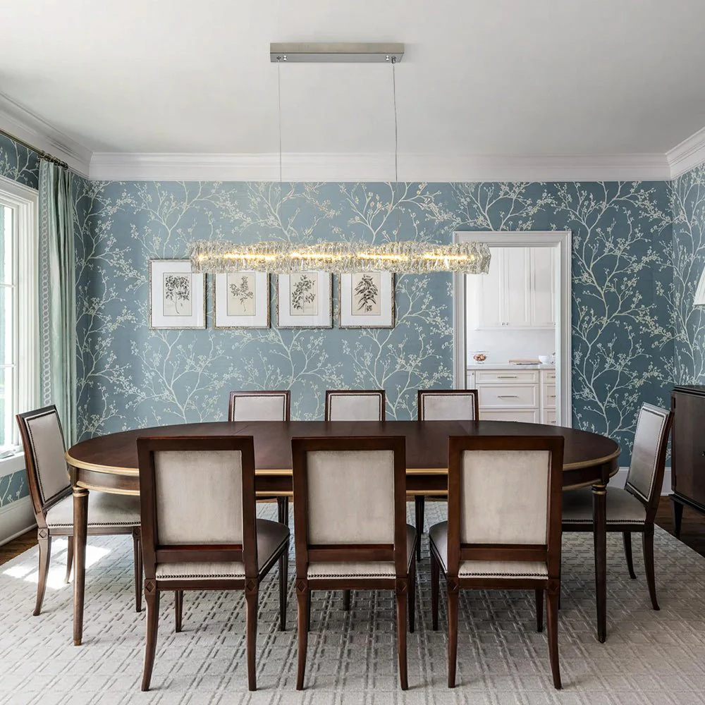 Dimmable LED Twisted Crystal Linear Island Chandelier - Image 2